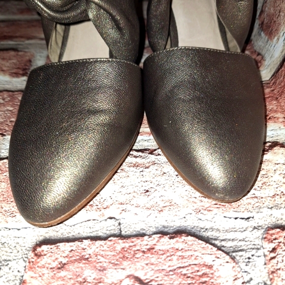 Eileen Fisher 'Mary' Twist Front Metallic Leather Wedge Pump - Bronze - Picture 11 of 16